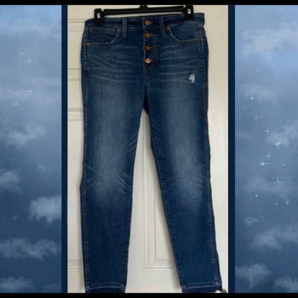 Madewell Classic High Rise 4 Button Fly Skinny Ankle Jeans Women, Size 27. - Picture 1 of 11